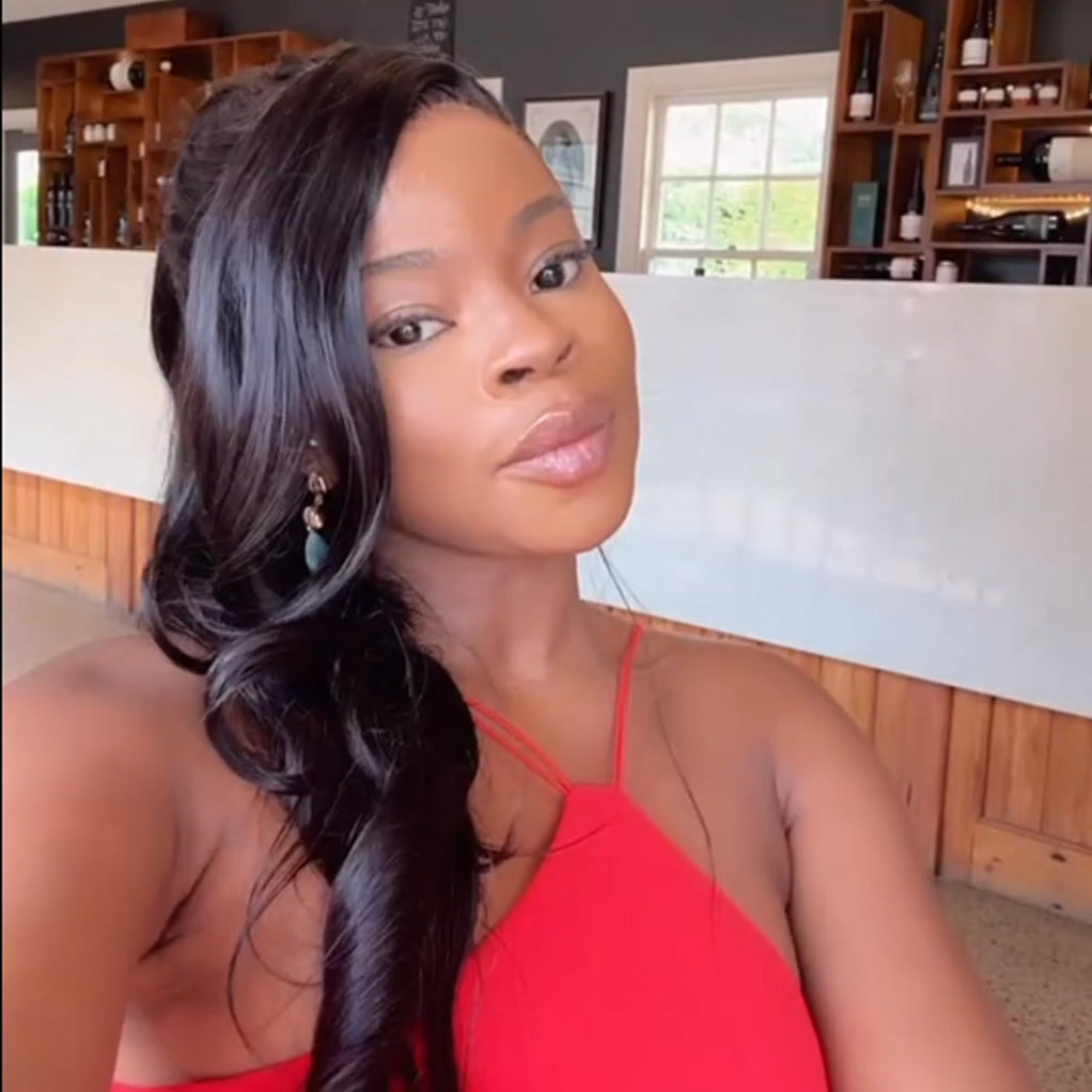 13x4 Transparent lace Straight natural color Wig