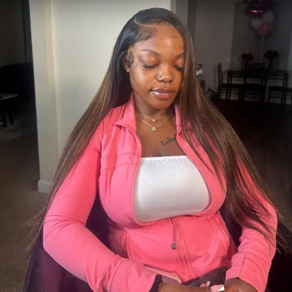 13x4 Transparent lace Straight natural color Wig