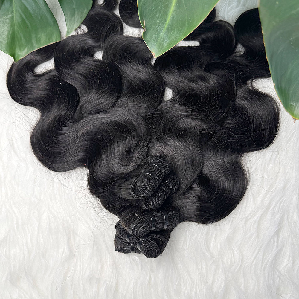 Body Wave Natural Color Bundles Double Weft