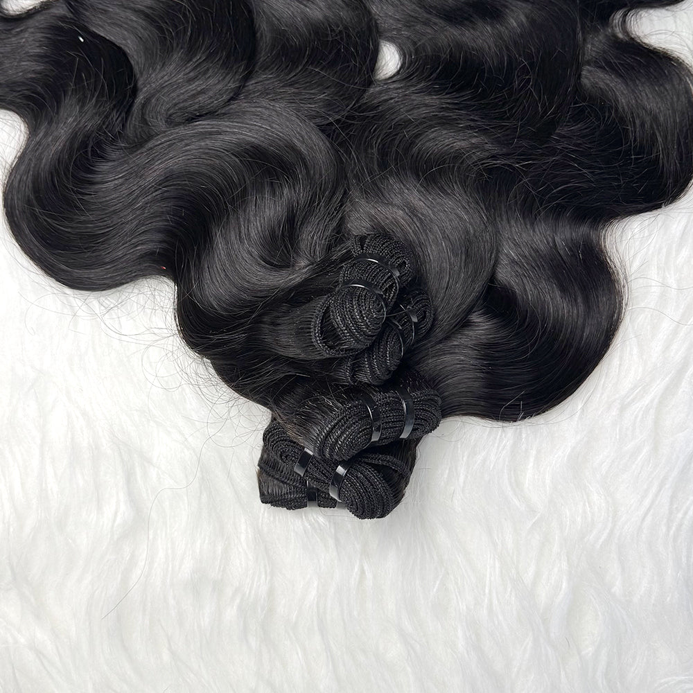 Body Wave Natural Color Bundles Double Weft
