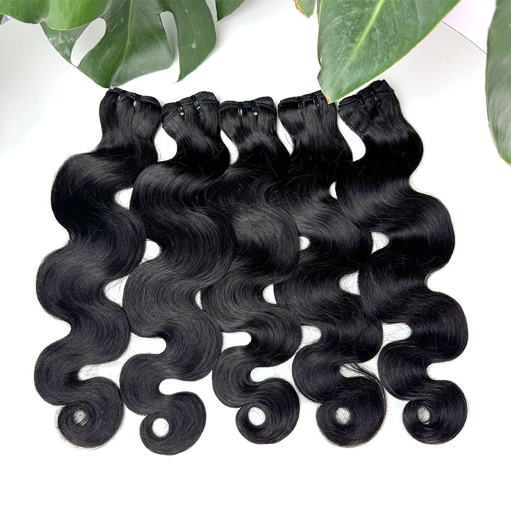 Body Wave Natural Color Bundles Double Weft