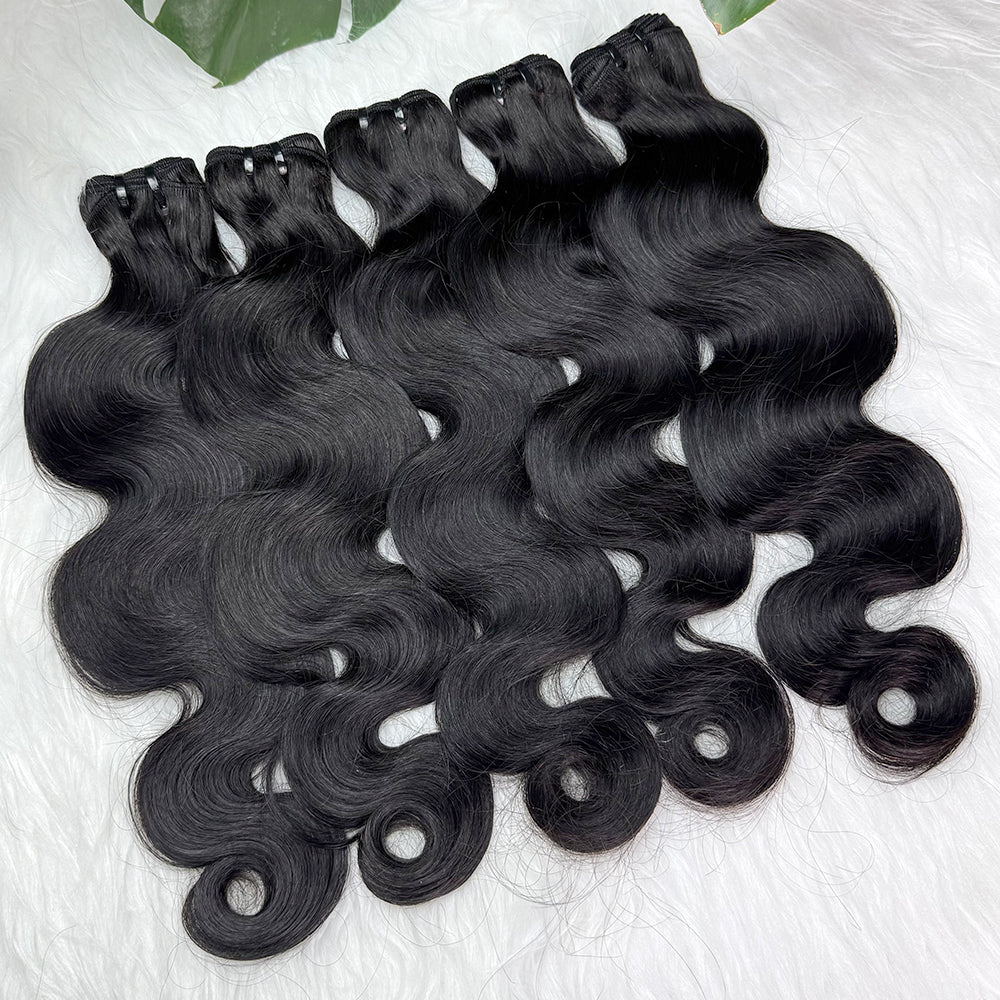 Body Wave Natural Color Bundles Double Weft