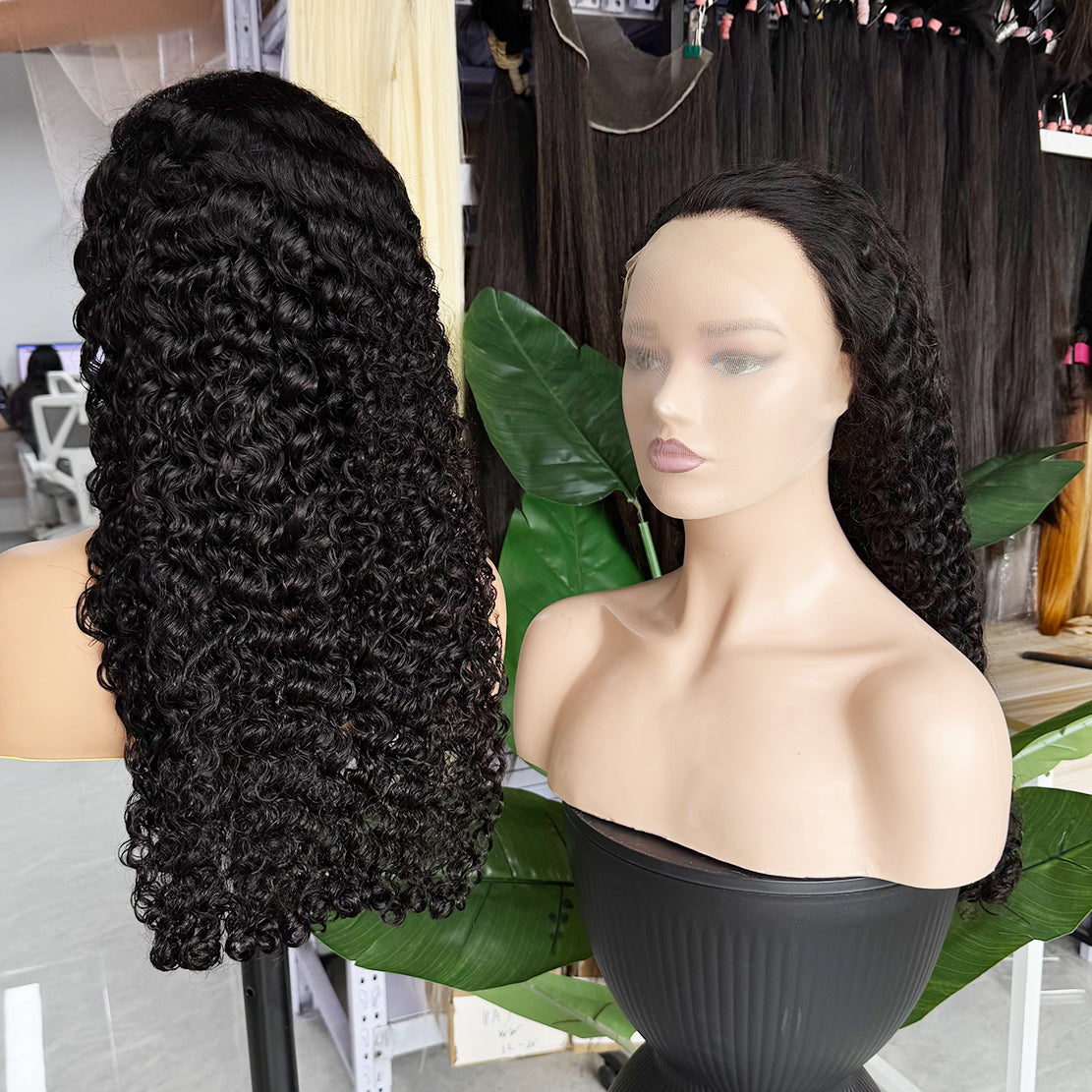 HD Lace (Closure/Frontal) Burmese Curly Natural Color Wig