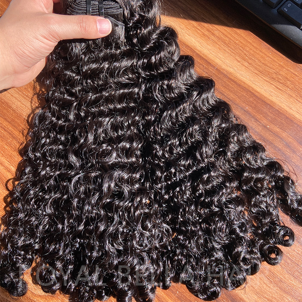 Burmese Curly Natural Color Bundles Double Weft