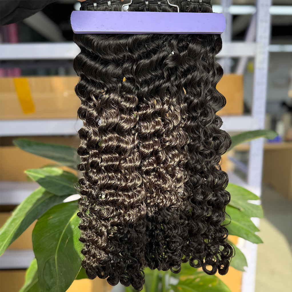 Burmese Curly Natural Color Bundles Double Weft