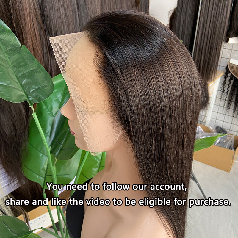 20 inch FLASH SALE 13x4 Transparent lace Straight natural color wig Royal Bella Hair