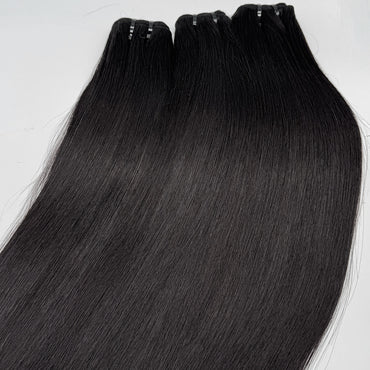 Straight Natural Color Bundles Double Weft Super Double Drawn Virgin (High-end)