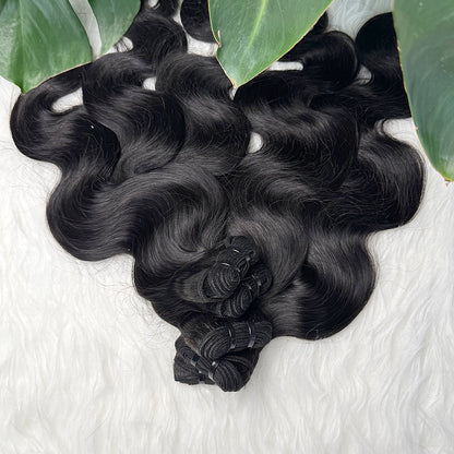 Body Wave Natural Color Bundles Double Weft