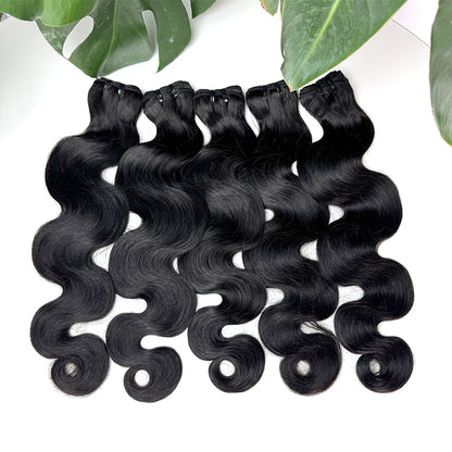 Body Wave Natural Color Bundles Double Weft