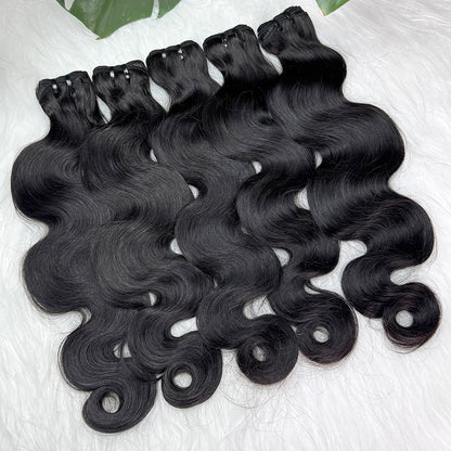 Body Wave Natural Color Bundles Double Weft