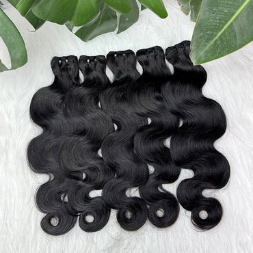 Body Wave Natural Color Bundles Double Weft