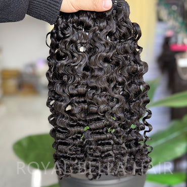Water Curly/Vietnamese curly Natural Color Bundles Double Weft