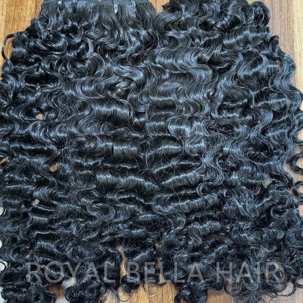 Water Curly/Vietnamese curly Natural Color Bundles Double Weft