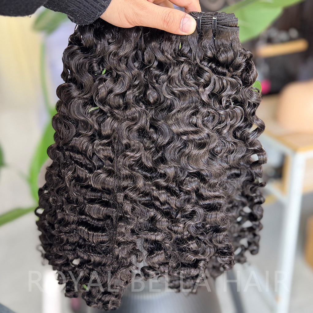Water Curly/Vietnamese curly Natural Color Bundles Double Weft