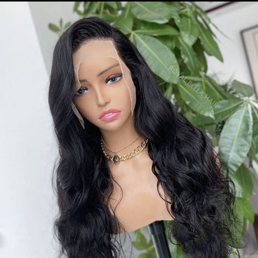 13x4 Transparent lace Body wave natural color Wig