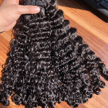 Burmese Curly Natural Color Bundles Double Weft