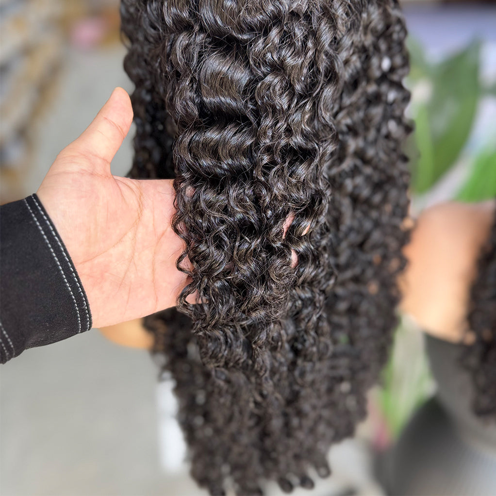HD Lace (Closure/Frontal) Burmese Curly Natural Color Wig