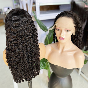 13x4 Transparent lace Burmese curly natural color Wig