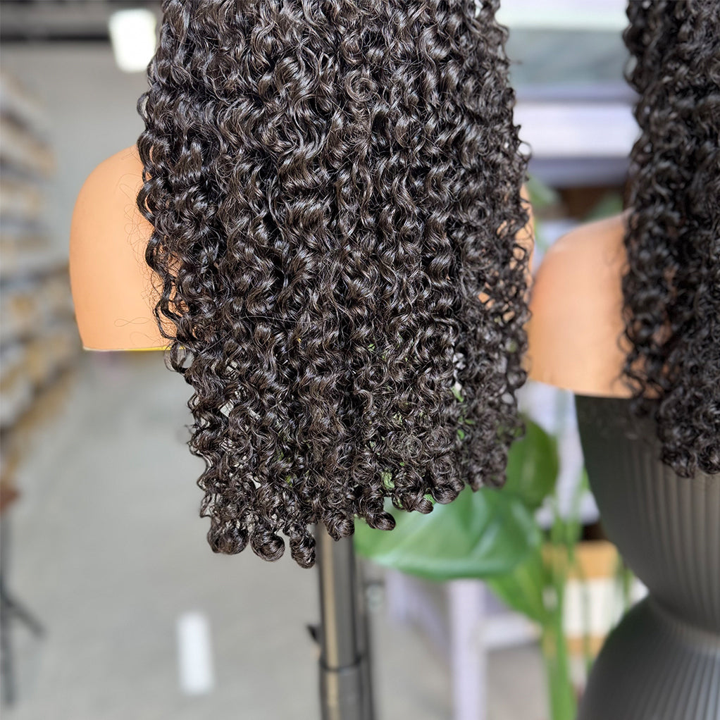 HD Lace (Closure/Frontal) Burmese Curly Natural Color Wig