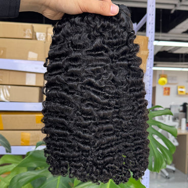Tight Burmese Curly Natural Color Bundles Double Weft
